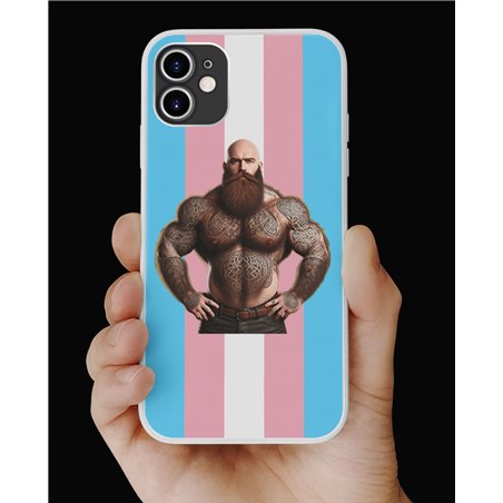 Phone Cover - Trans Flag -Tattoo Guy - 49