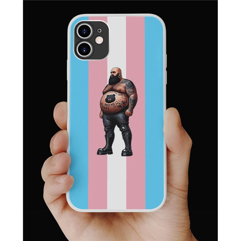 Phone Cover - Trans Flag -Tattoo Guy - 54