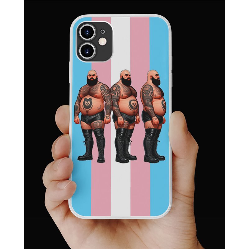 Phone Cover - Trans Flag -Tattoo Guy - 55