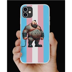 Phone Cover - Trans Flag -Tattoo Guy - 7