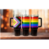 40oz Insulated Mug - Progressive Pride Flag