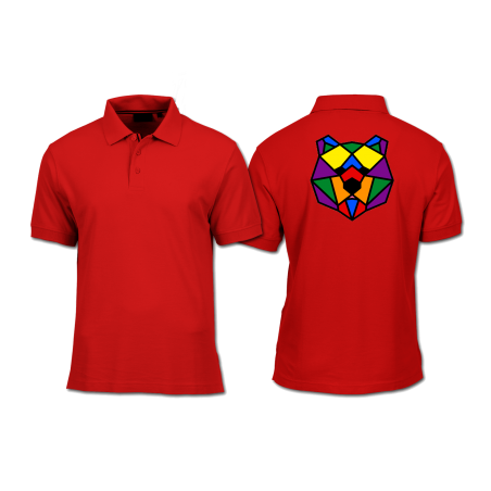 Polo Shirt - Back Print - Pride Colours