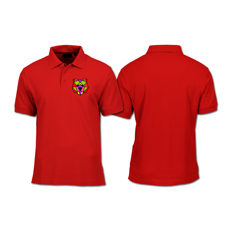 Polo Shirt - Front Print - Colourful