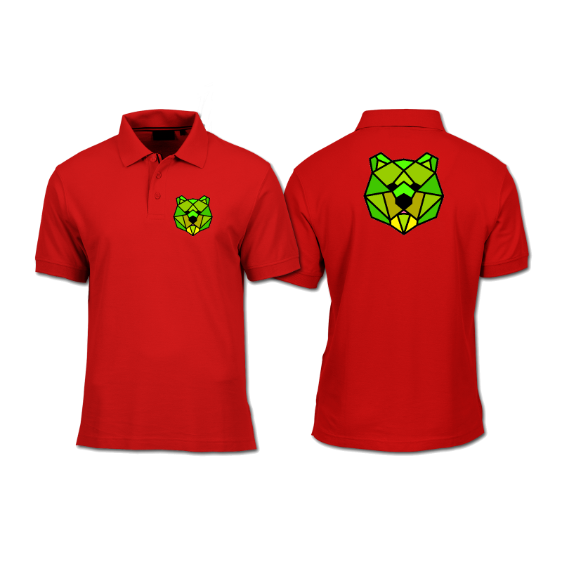 Polo Shirt - Front and Back Print - Green