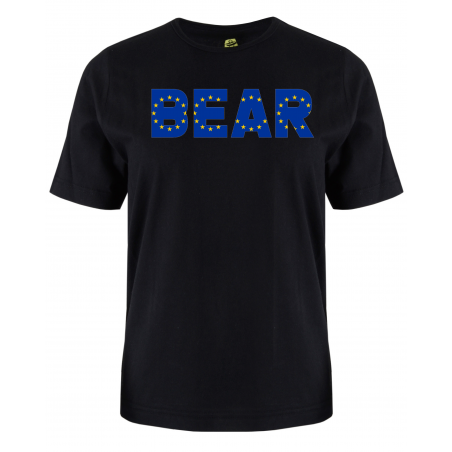 printed word  t-shirt - eu flag - Bear
