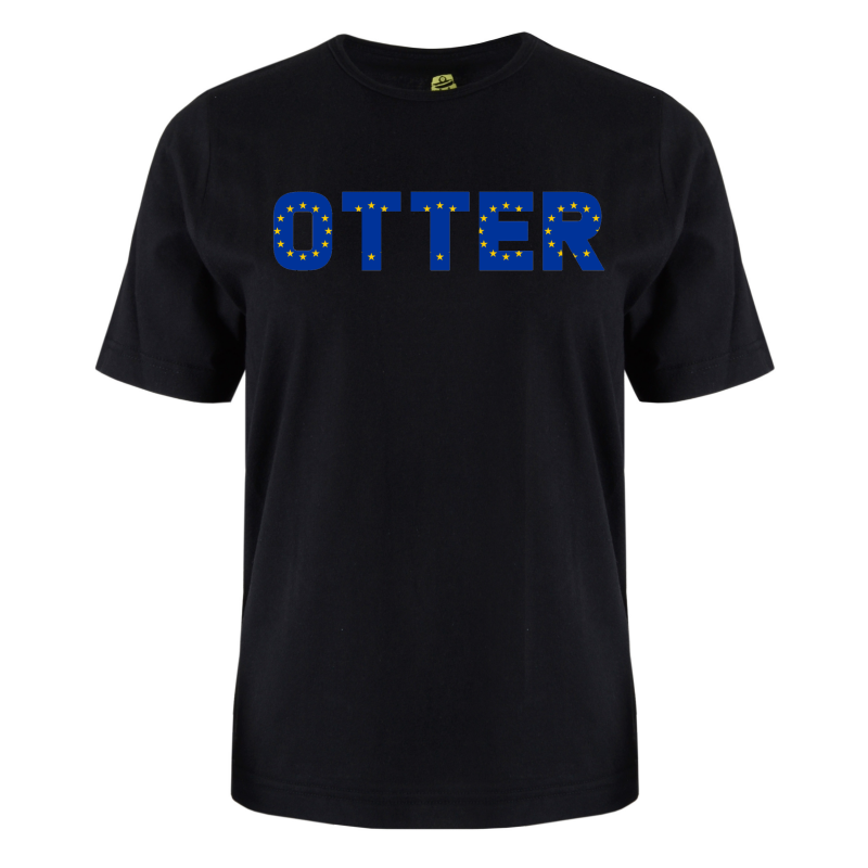 printed word  t-shirt - eu flag - Otter