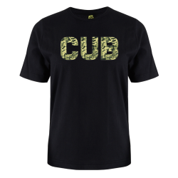 printed word  t-shirt - green camo - Cub