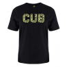 printed word  t-shirt - green camo - Cub