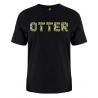 printed word  t-shirt - green camo - Otter