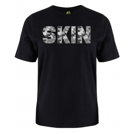 printed word  t-shirt - grey camo -Skin