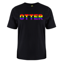 printed word  t-shirt - Rainbow flag - Otter