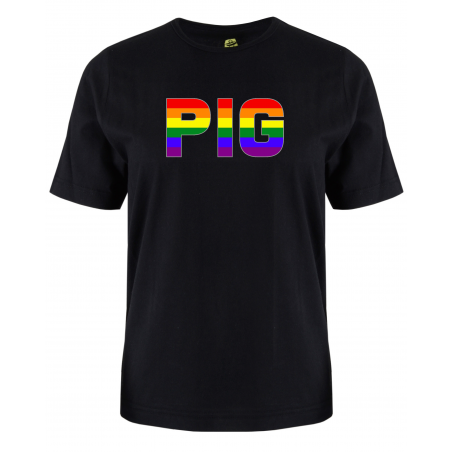 printed word  t-shirt - Rainbow flag - Pig