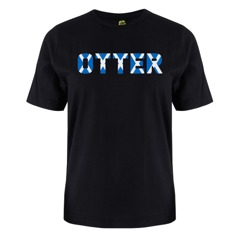 printed word  t-shirt - Scottish Flag - Otter