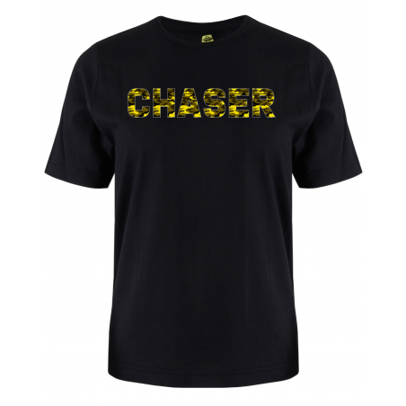 printed word  t-shirt - yellow camo - Chaser