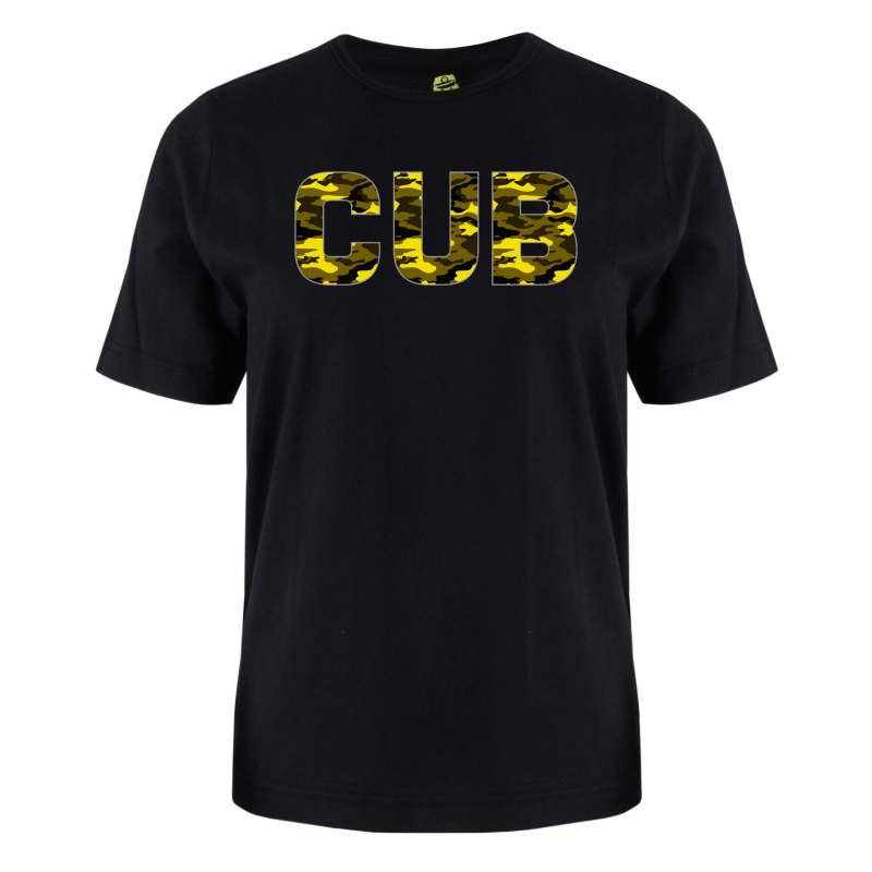 printed word t-shirt - yellow camo - Cub printed word t-shirt - yellow camo - Cub