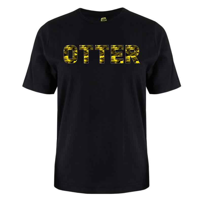 printed word t-shirt - yellow camo - Otter printed word t-shirt - yellow camo - Otter