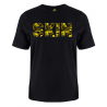 printed word  t-shirt - yellow camo - Skin