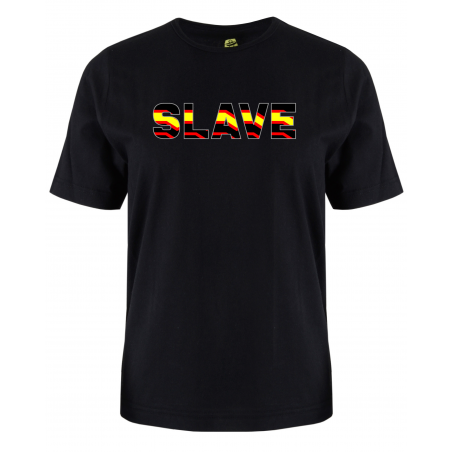 printed word  t-shirt - rubber flag - Slave