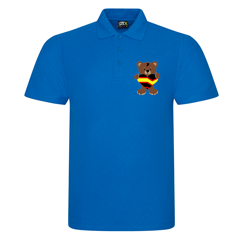 Polo Shirt Adult - bear heart rubber