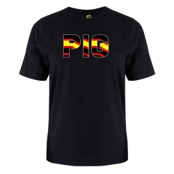 printed word  t-shirt - rubber flag - Pig