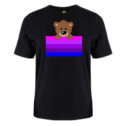 Adult T - Bear Trans Flag 