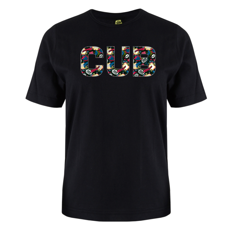 printed word  t-shirt - superman script - Cub