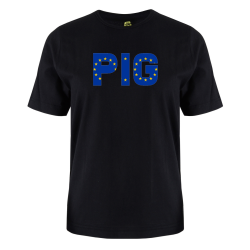 printed word  t-shirt - eu flag - Pig