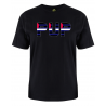 printed word  t-shirt - leather flag - Pup