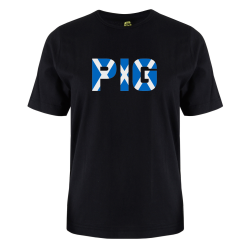 printed word  t-shirt - Scottish Flag - Pig