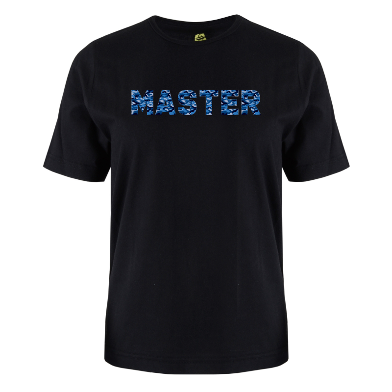 printed word t-shirt - blue camo - Master printed word t-shirt - blue camo - Master
