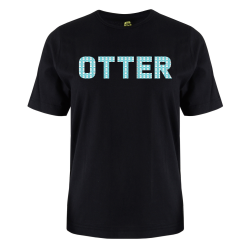 printed word  t-shirt - blue polar - Otter