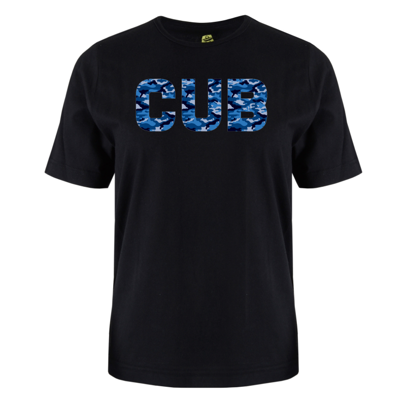 printed word t-shirt - blue camo - Cub printed word t-shirt - blue camo - Cub