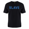 printed word  t-shirt - blue camo - Slave