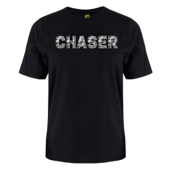 printed word  t-shirt - grey camo -Chaser