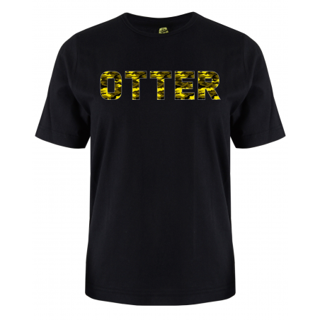 printed word  t-shirt - yellow camo - Otter