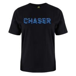 printed word  t-shirt - blue camo - Chaser