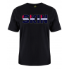 printed word  t-shirt - leather flag - Skin