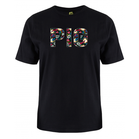 printed word  t-shirt - superman script - Pig