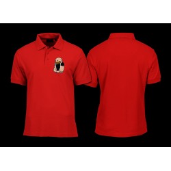 Polo Shirt Adult -  Little Rubber Bear - Front Print- Beard only 