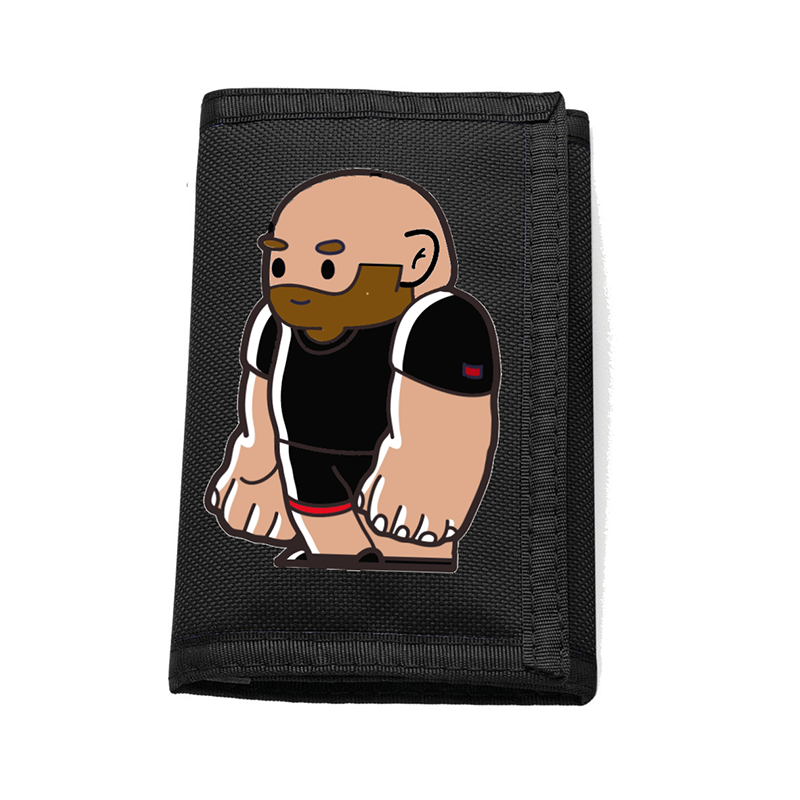 Tri-Fold Fabric Wallet - Little Rubber Bear- Beard only 