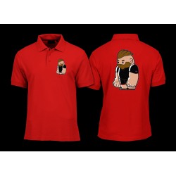 Polo Shirt Adult -  Little Rubber Bear  - Front and Back  Print- Mowhawk