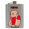 8 oz Hip Flask  - Little Rubber Bear - shaved