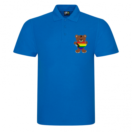 Polo Shirt Adult - bear heart new pride