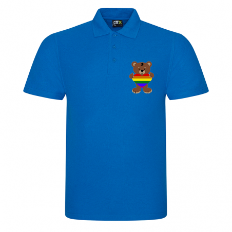 Polo Shirt Adult - bear heart pride