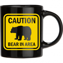 bear mug caution