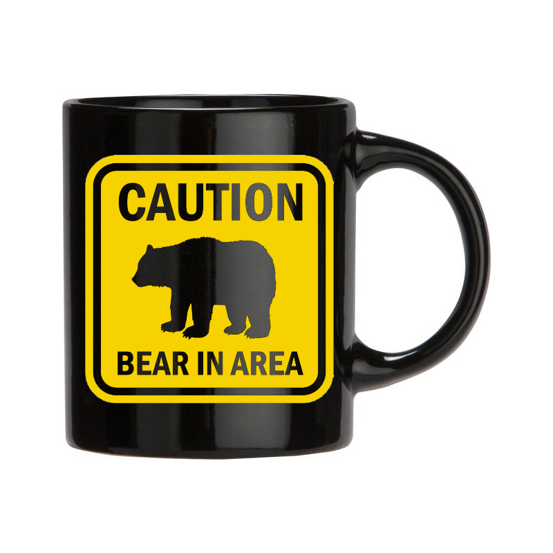 bear mug caution