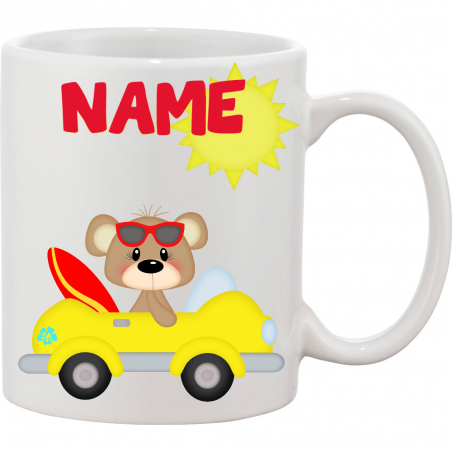 Mugs -summer bear -  Surf Car