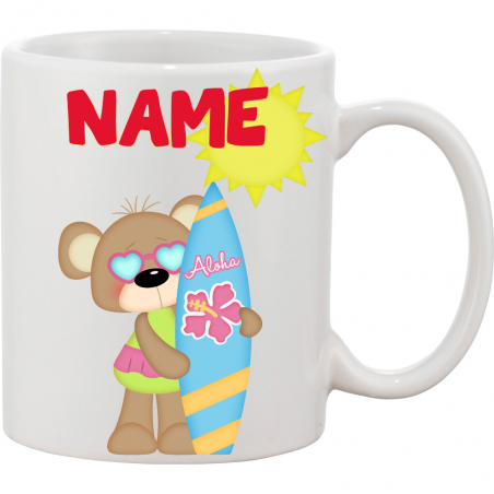 Mugs -summer bear -  Surfer