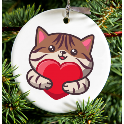 Christmas Decoration - Acrylic Shape - Cat 4