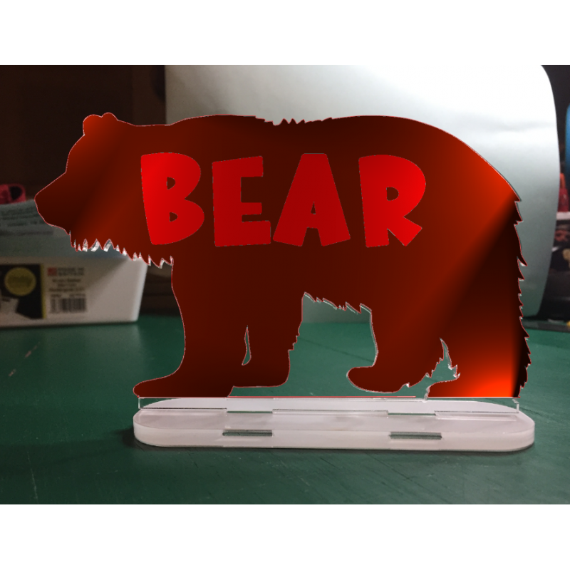 Freestanding Brown Bear - 150mm - Acrylic